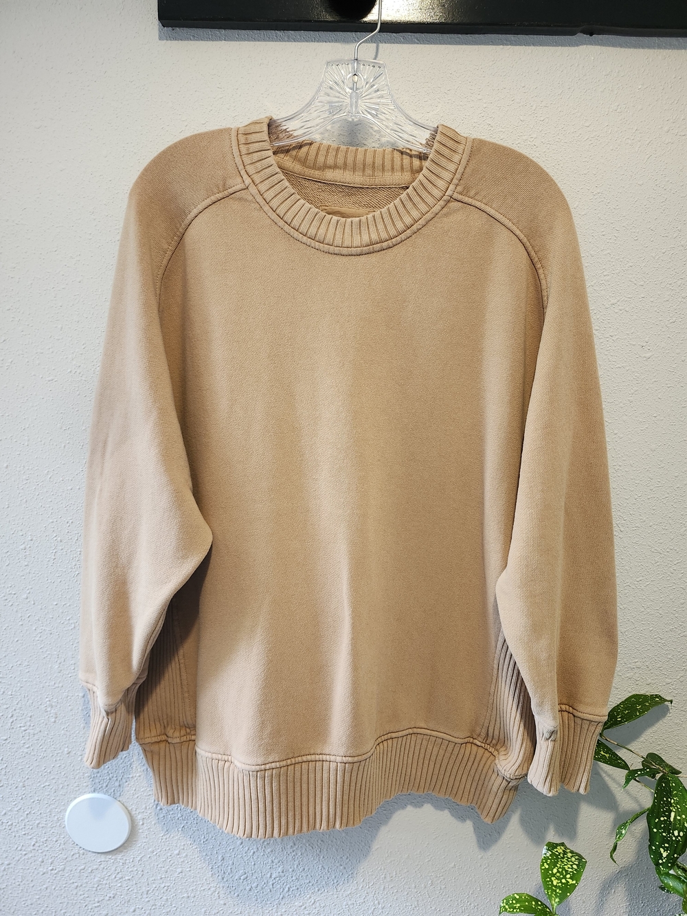 aerie Camel Crewneck Sweatshirt - Neutral Tan